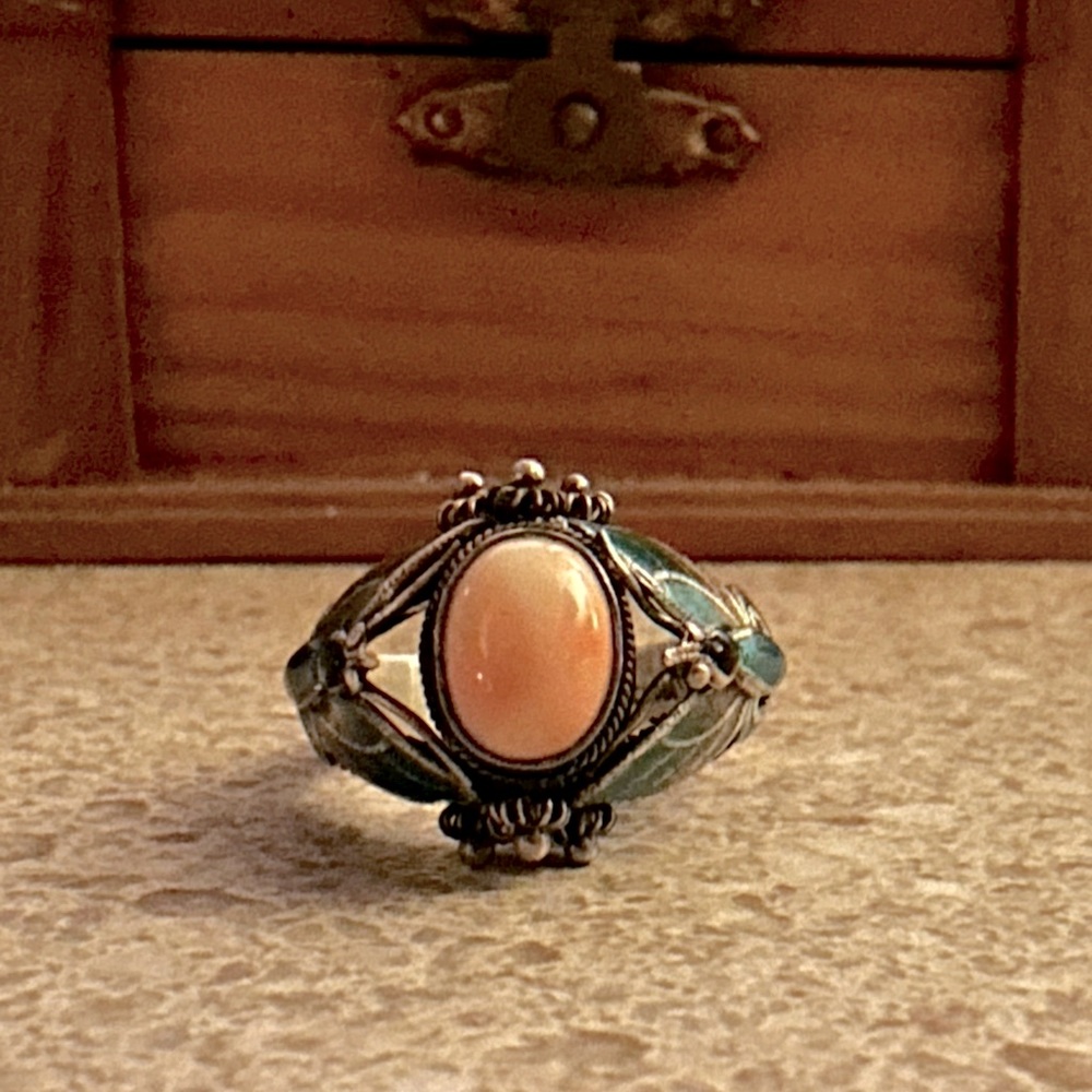 Silver and Enamel Ring